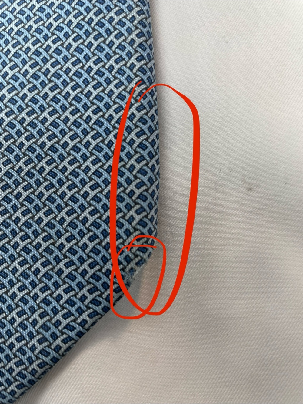 Hermes 100% Silk Men’s Tie Blue “Pont De H” 605837 IA - Picture 6 of 7